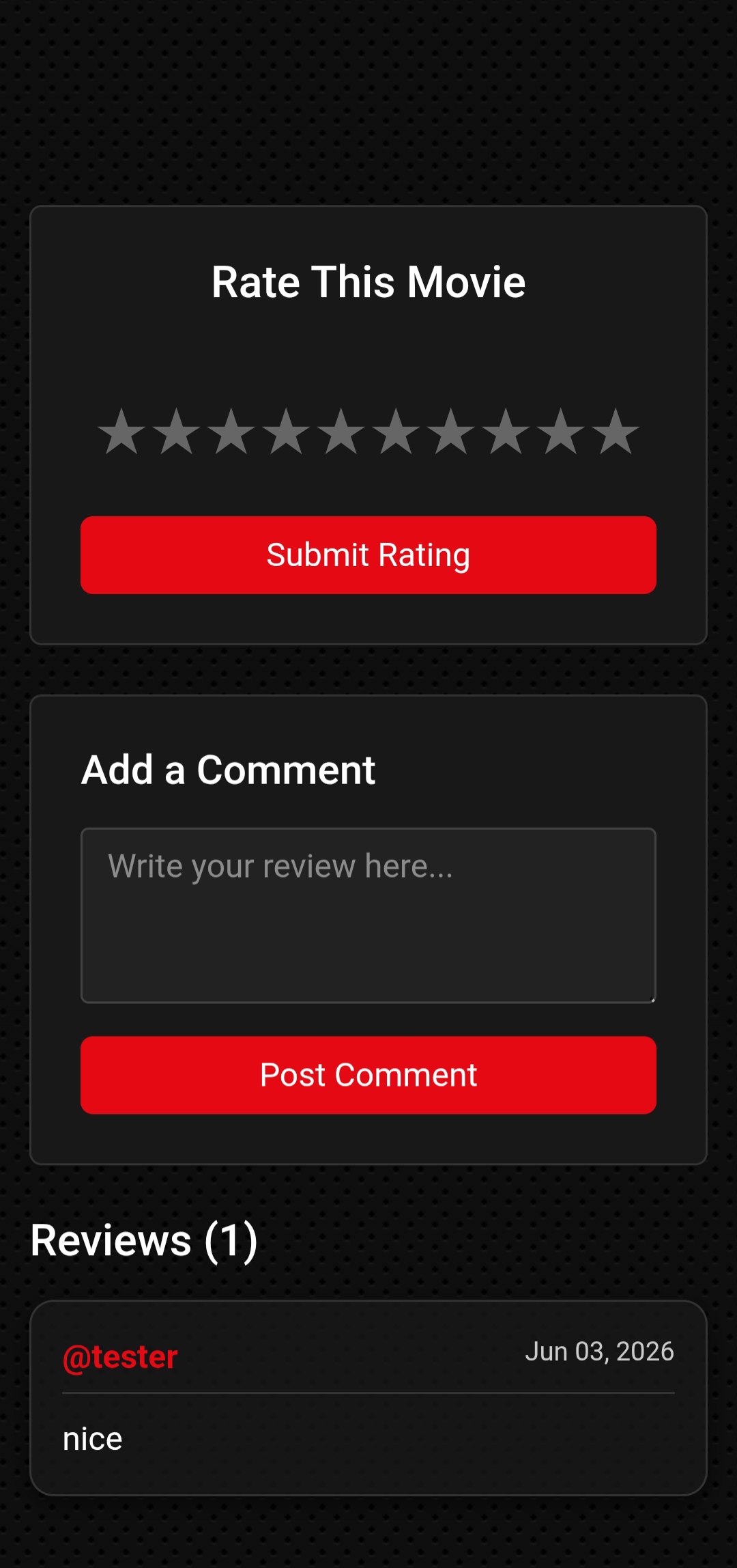 OTT Ratings screenshot